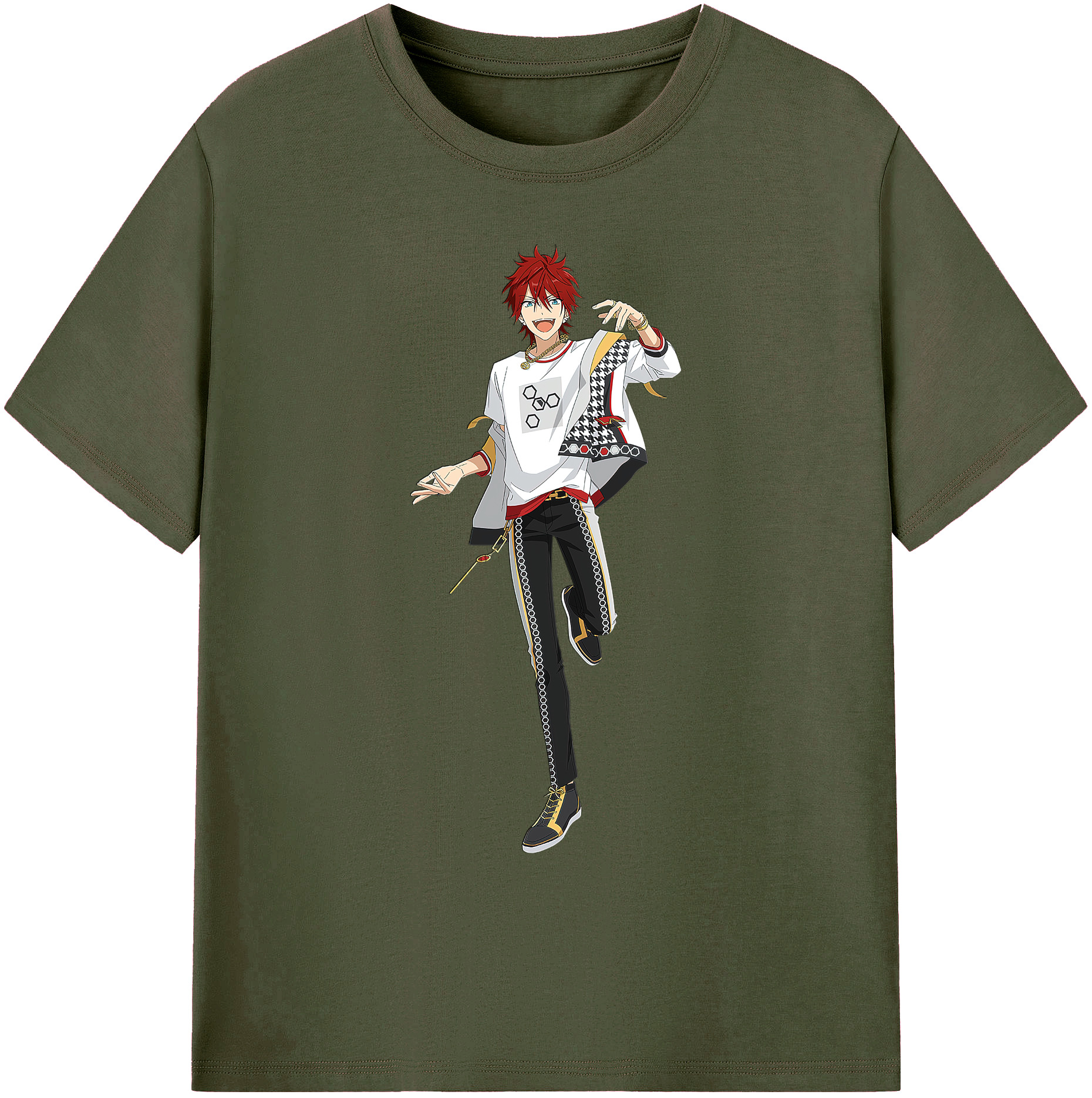 （画像用） あんさんぶるスターズ! Ensemble Stars 綿100％ メンズ半袖Tシャツ｜肌触りやわらか＆通気性